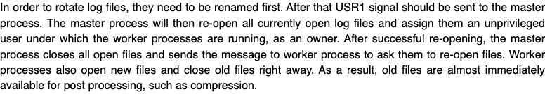 Nginx 官方文档中的日志重新打开说明
