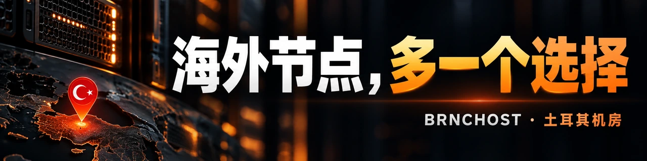 海外节点，多一个选择｜BRNCHOST · 土耳其机房